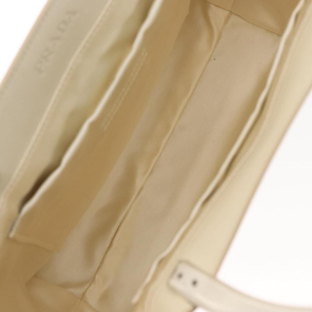 PRADA Hand Bag Leather White Auth 156869 - Picture 11 of 16